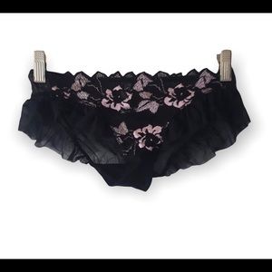 Sheer Black Hipster Panty